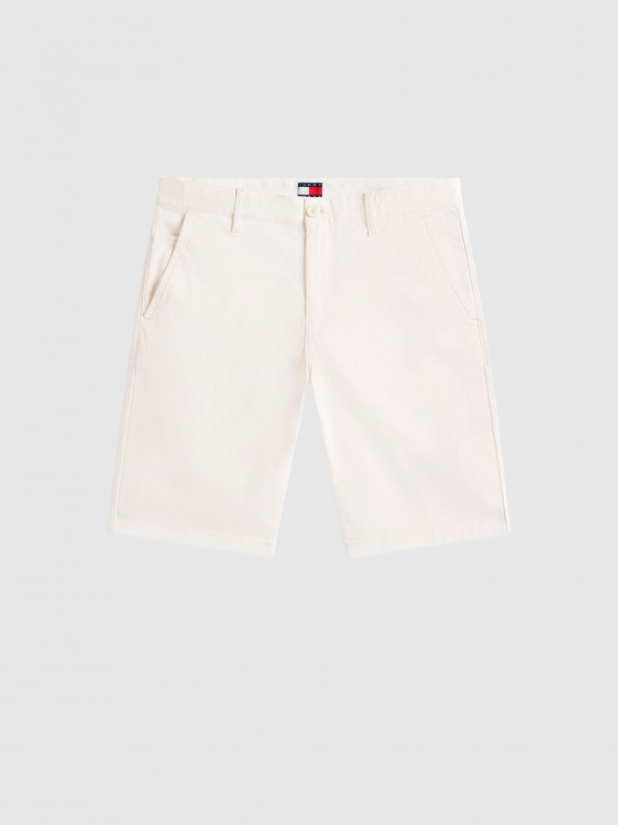 Pantalones Cortos Hombre Crema Tommy Jeans