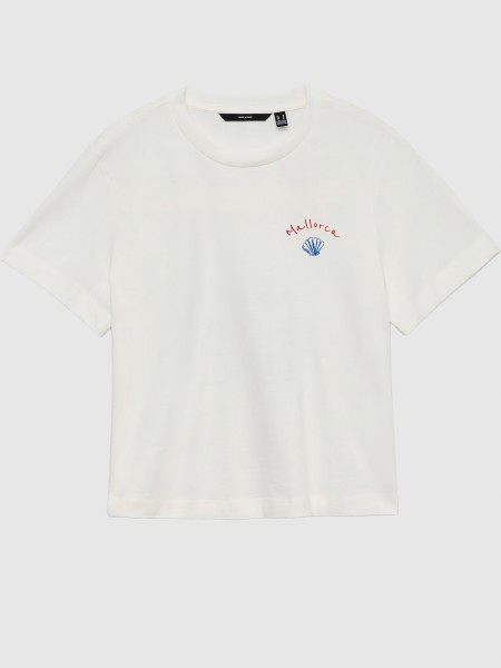T-Shirt Vero Moda Mulher Vmgina Mette Ss Top Box Jrs T-Shirt Vero Moda Mulher Vmgina Mette Ss Top Box Jrs