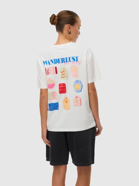 T-Shirt Vero Moda Mulher Vmninna Mia Ss Top Box Jrs