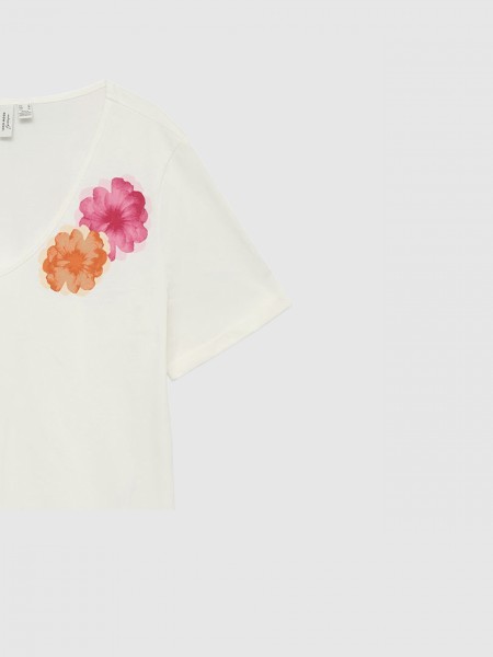 T-Shirt Vero Moda Mulher Vmjitona S/s V-Neck T-Shirt Jrs Btq