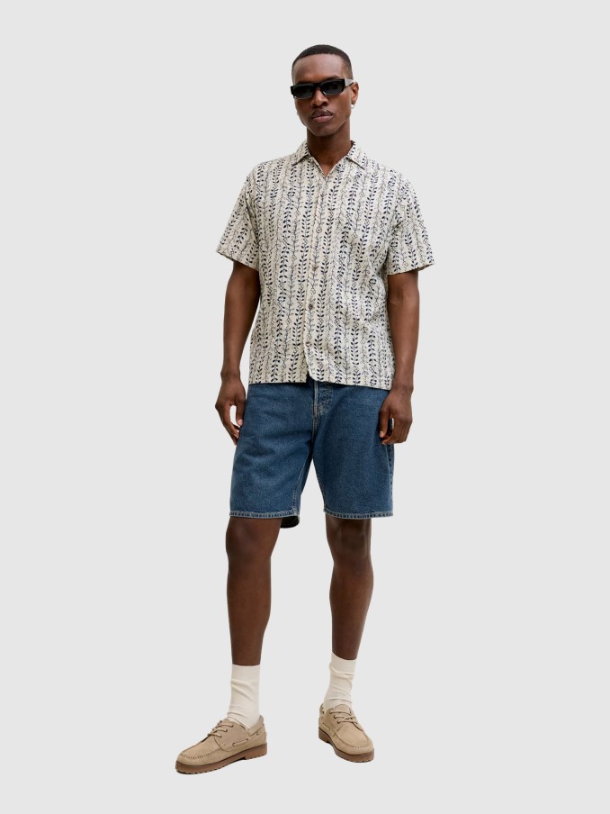 Pantalones Cortos Hombre Jeans Oscuros Jack & Jones