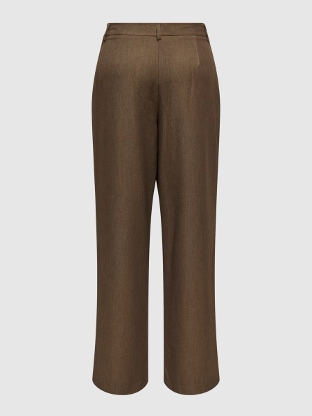 Pantalones Mujer Casta�o Oscuro Only