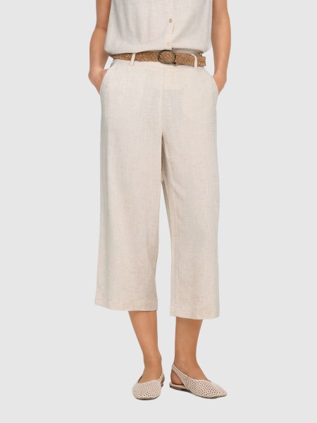 Pantalones Mujer Crema Only