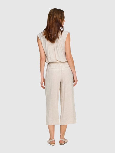 Pantalones Mujer Crema Only