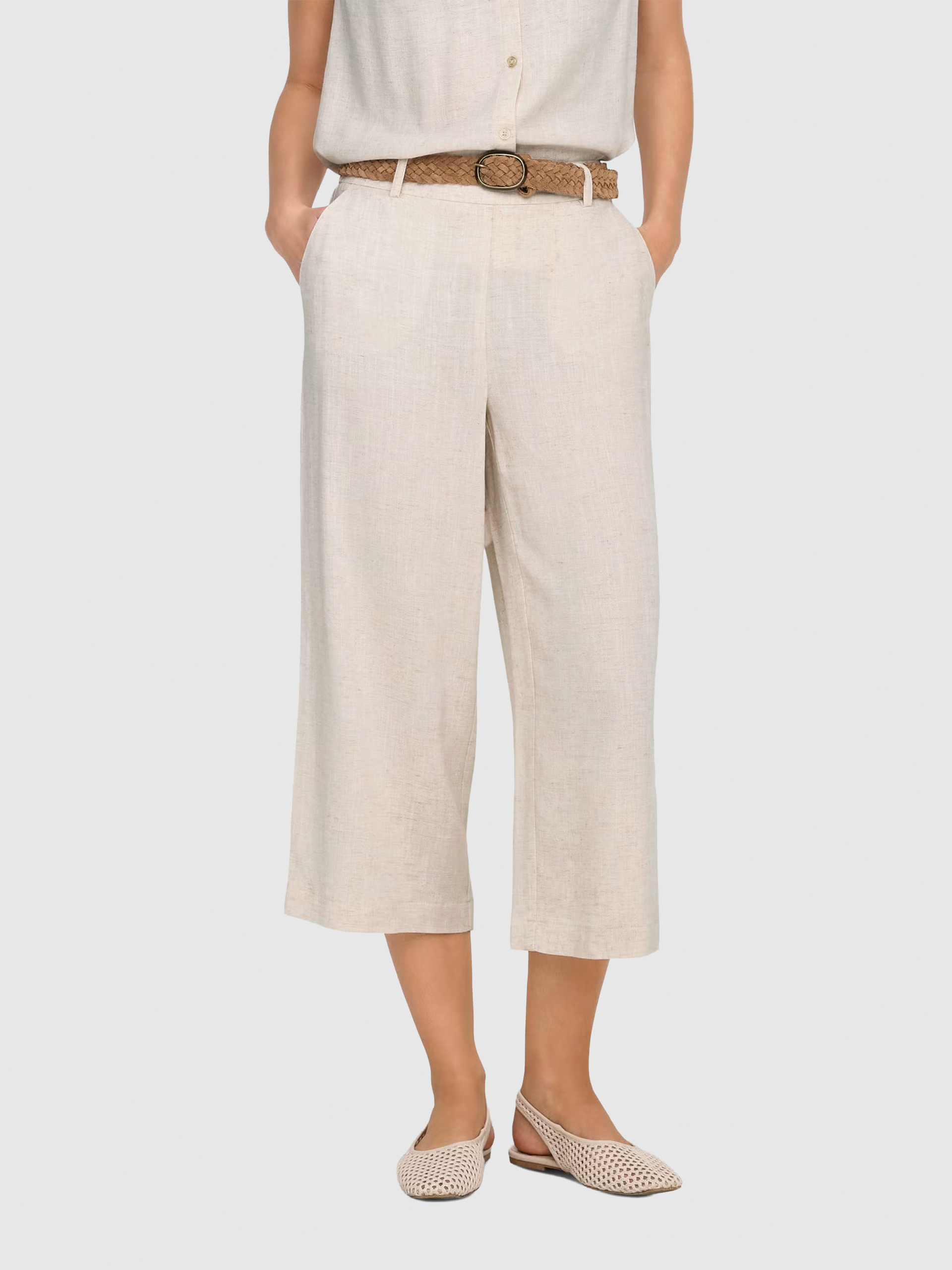 Pantalones Mujer Crema Only