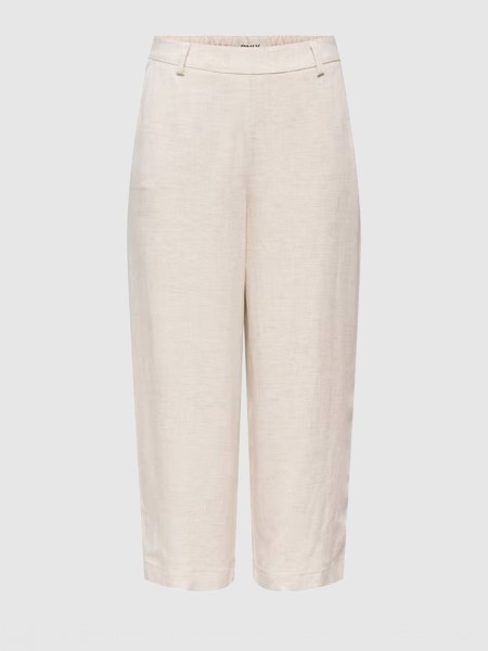 Pantalones Mujer Crema Only