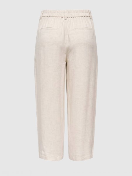 Pantalones Mujer Crema Only