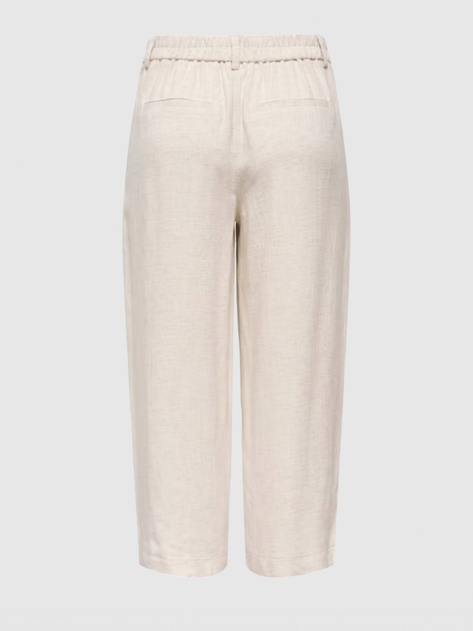 Pantalones Mujer Crema Only