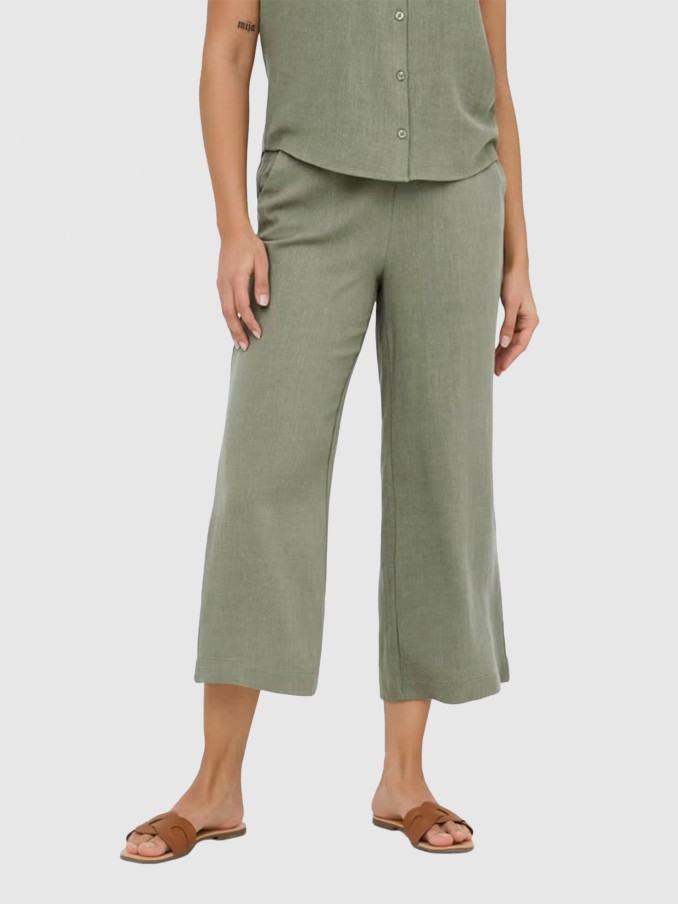 Pantalones Mujer Verde Only