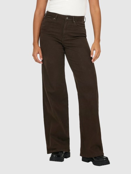 Jeans Woman Dark Brown Only Jeans Woman Dark Brown Only