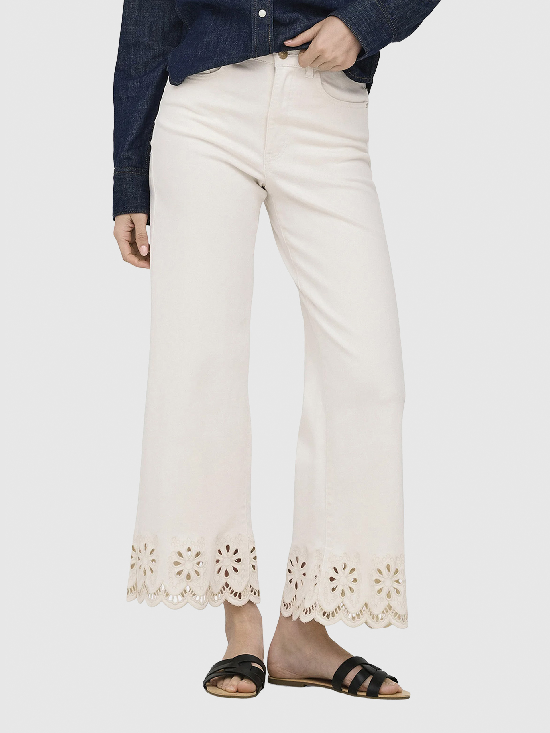 Pantalones Mujer Blanco Only