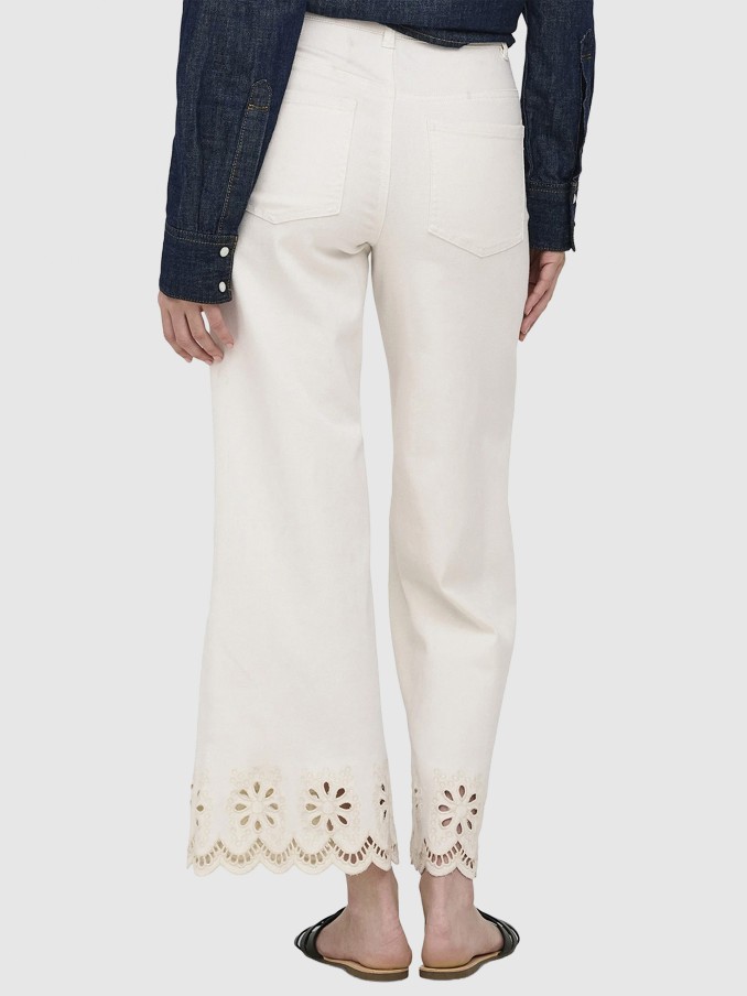 Pantalones Mujer Blanco Only