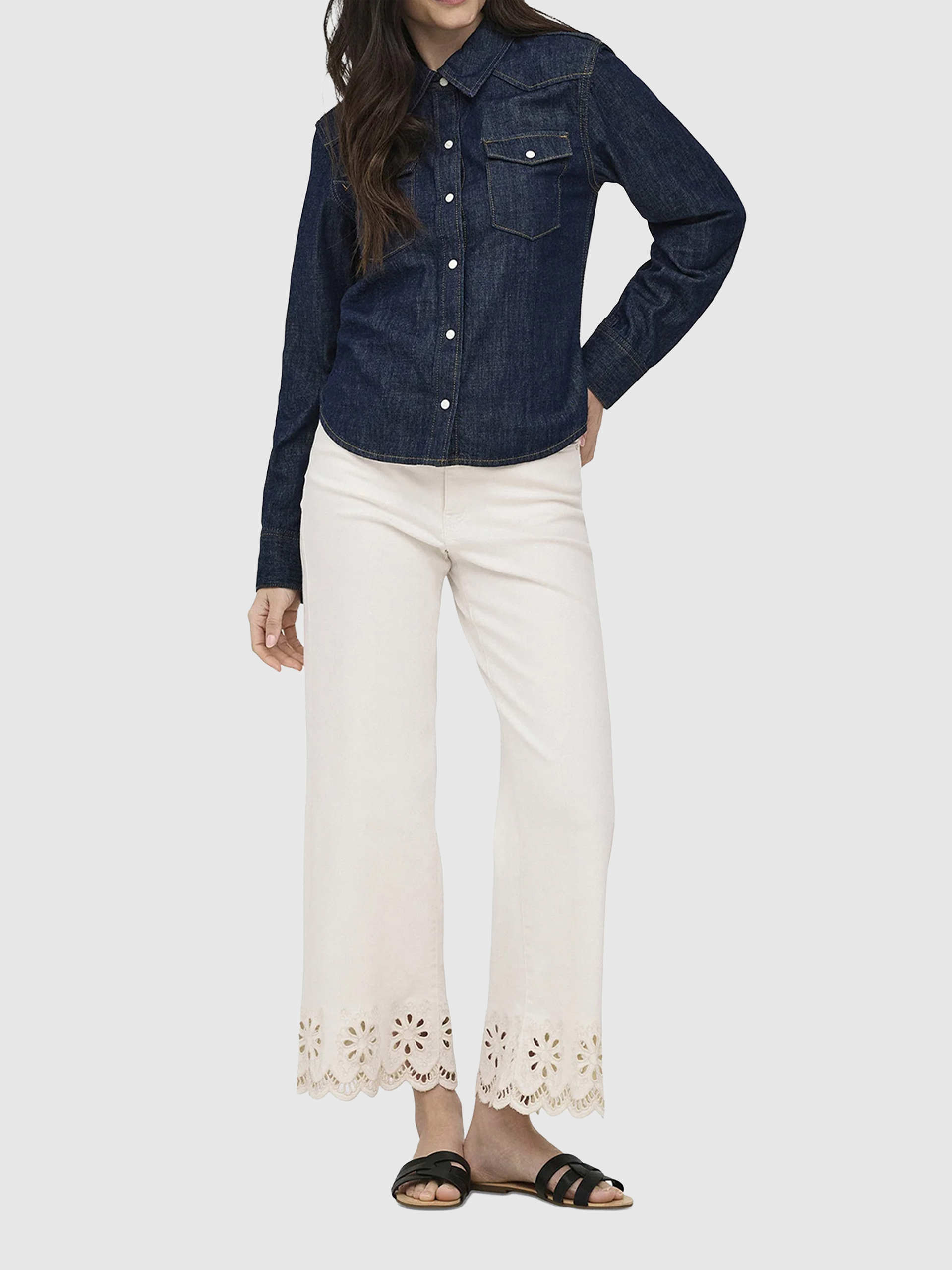 Pantalones Mujer Blanco Only