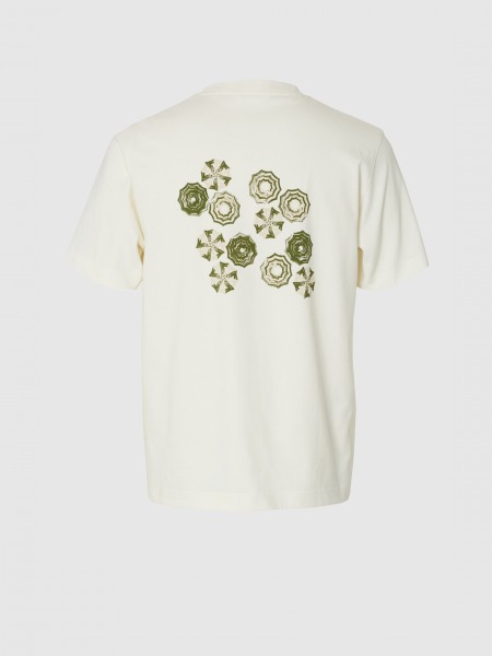 T-Shirt Selected Homem Slhmax Graphic Ss O-Neck