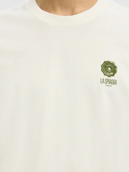 T-Shirt Selected Homem Slhmax Graphic Ss O-Neck