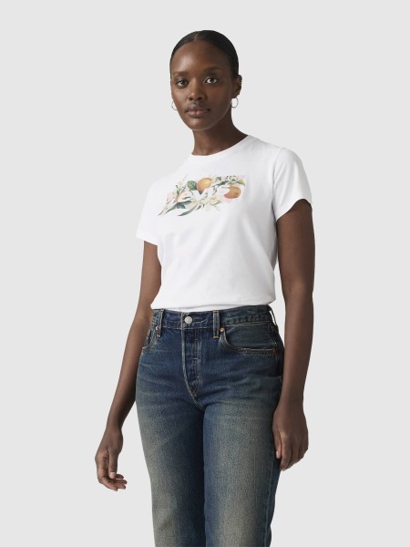 T-Shirt Levis Mulher The Perfect Tee Whites