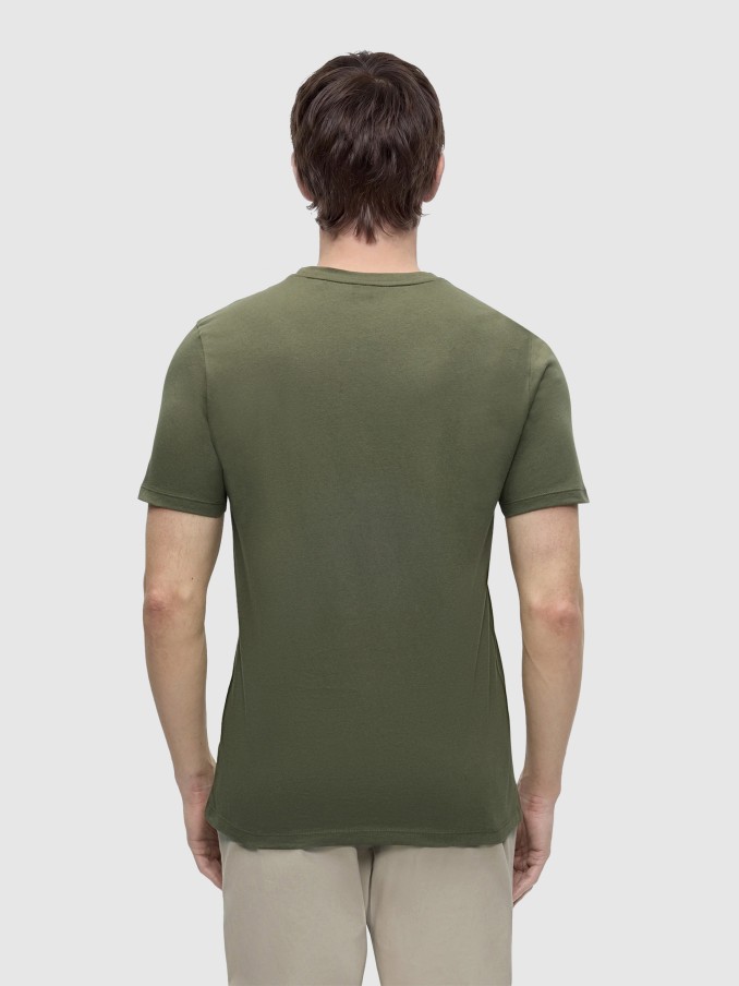 Camiseta Hombre Verde Boss