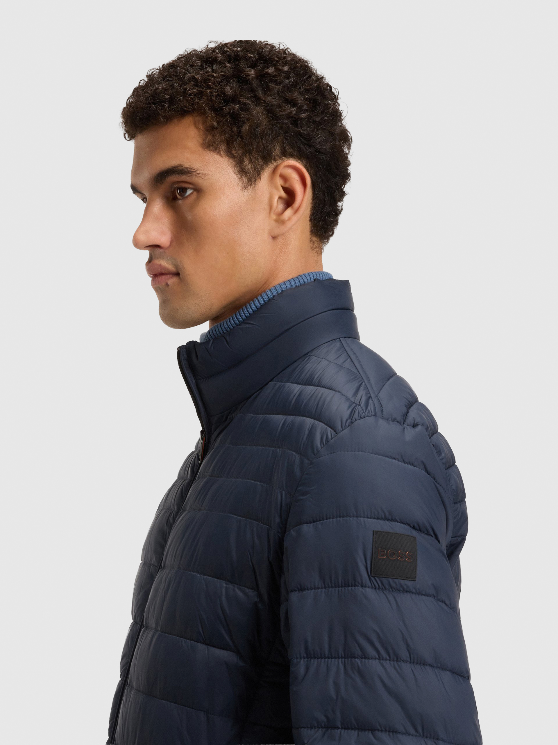 Jacket Man Navy Blue Boss