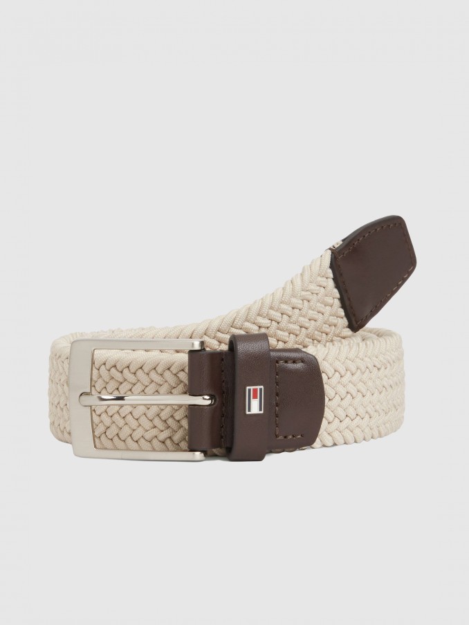 Cinturon Hombre Beige Tommy Jeans