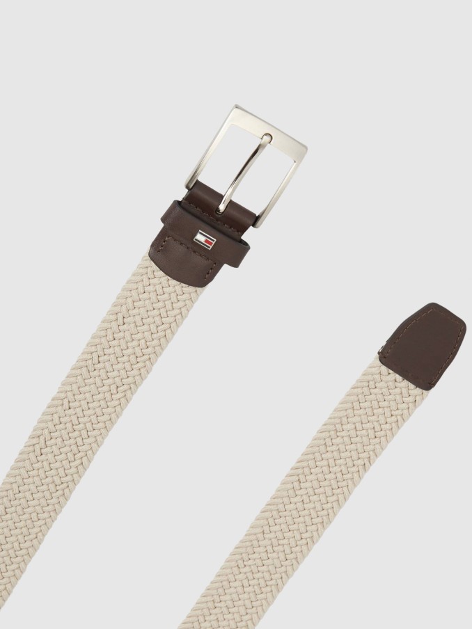 Cinturon Hombre Beige Tommy Jeans