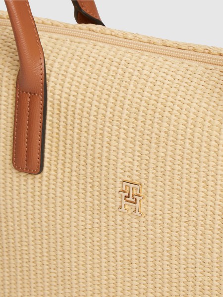 Mala Tommy Hilfiger Mulher Popette Tote Raffia Mala Tommy Hilfiger Mulher Popette Tote Raffia