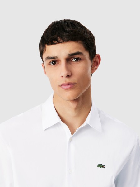 Camisa Lacoste Homem Casual Shirts Male Adult Woven