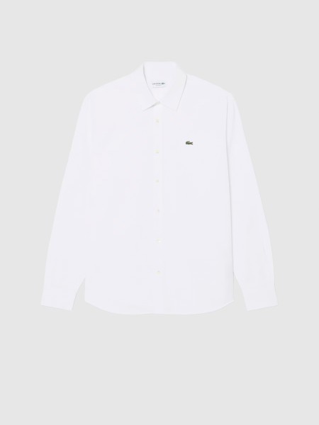 Camisa Lacoste Homem Casual Shirts Male Adult Woven
