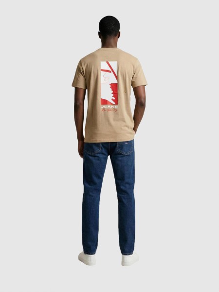 T-Shirt Tommy Jeans Homem Tjm Reg Sign Block Ss Tee Ext