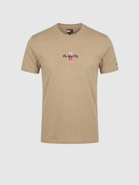 T-Shirt Tommy Jeans Homem Tjm Reg Sign Block Ss Tee Ext
