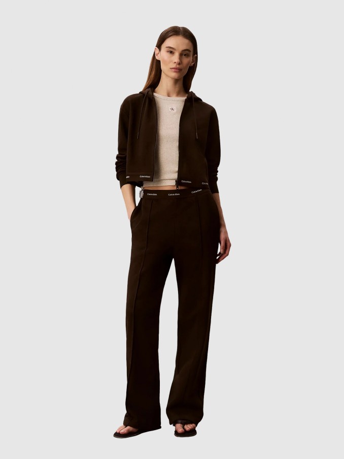 Pants Woman Dark Brown Calvin Klein