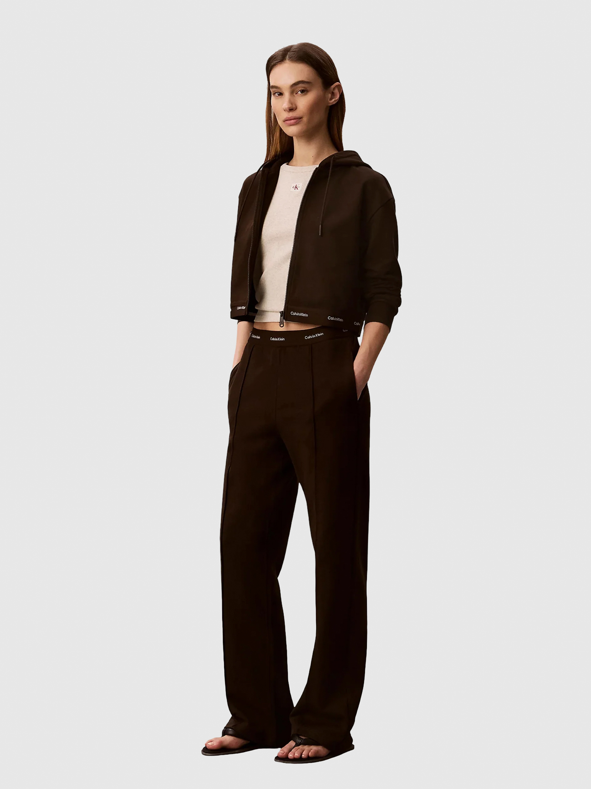 Pants Woman Dark Brown Calvin Klein