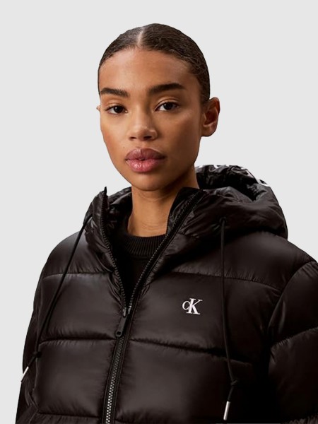 Casaco Calvin Klein Mulher Lw Short Logo Puffer Jacket