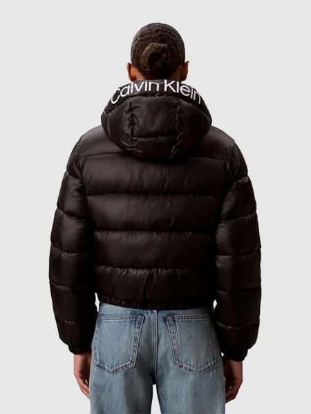 Casaco Calvin Klein Mulher Lw Short Logo Puffer Jacket