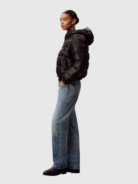 Casaco Calvin Klein Mulher Lw Short Logo Puffer Jacket