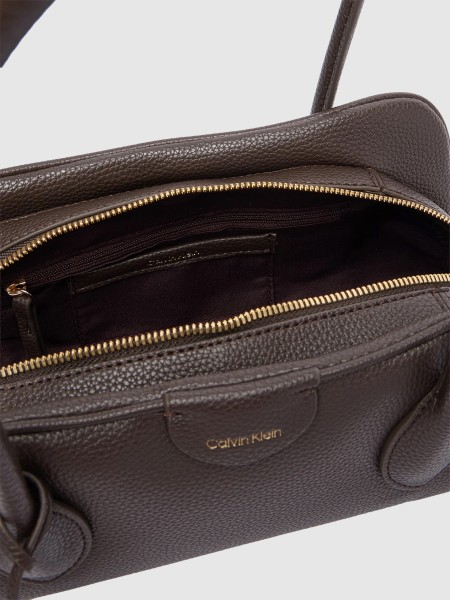 Mala Calvin Klein Mulher Emblem Trio Pebble Shoulder Bag