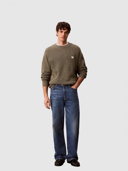 Camisola Calvin Klein Homem Ls Ez Cotton Waffle Crwnk Swtr 9