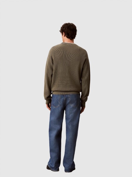 Camisola Calvin Klein Homem Ls Ez Cotton Waffle Crwnk Swtr 9
