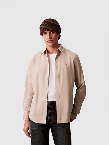 Shirt Man Beige Calvin Klein Shirt Man Beige Calvin Klein
