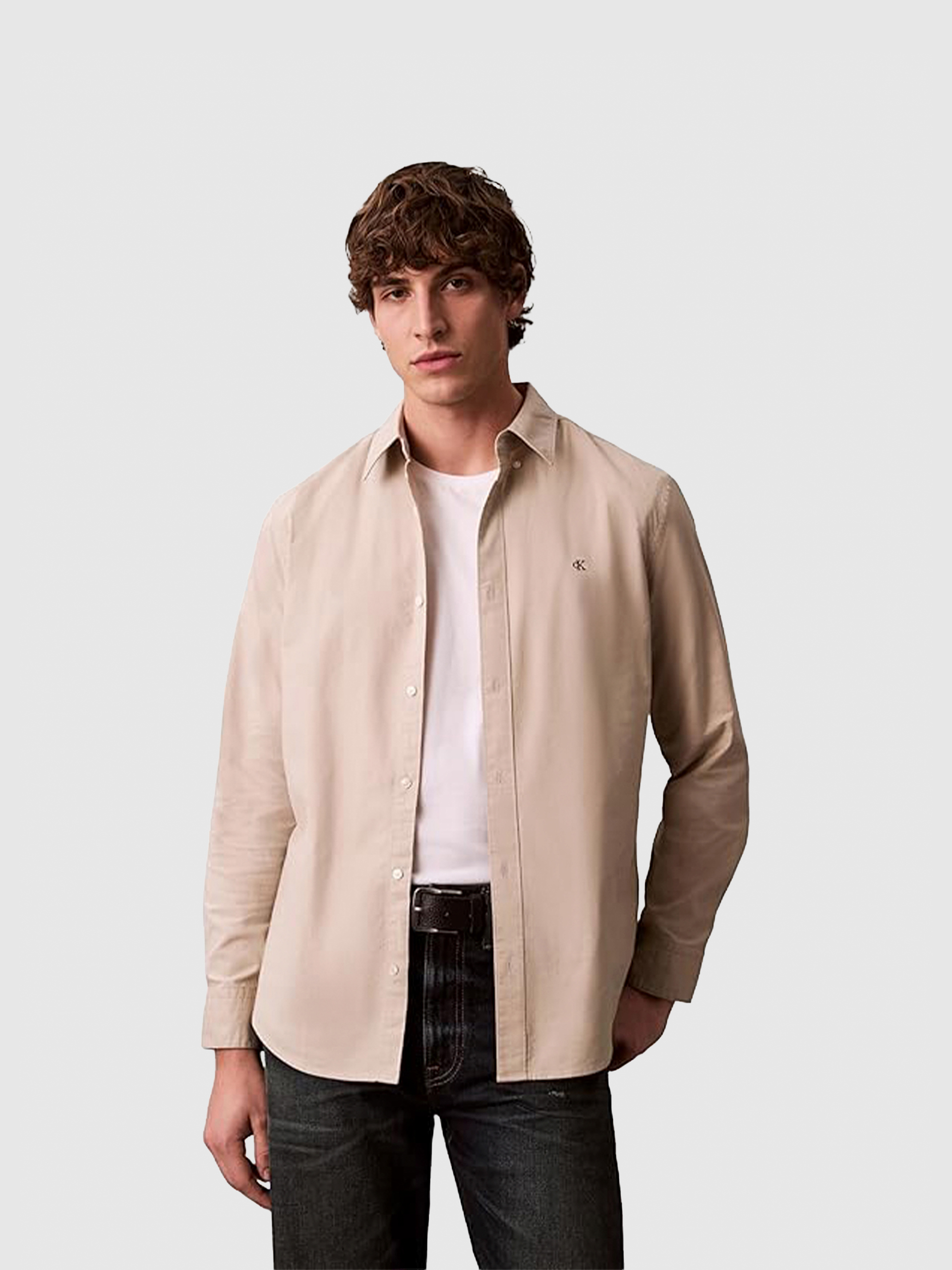 Shirt Man Beige Calvin Klein