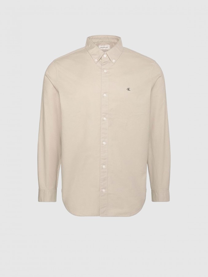 Shirt Man Beige Calvin Klein