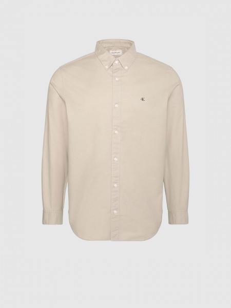 Shirt Man Beige Calvin Klein Shirt Man Beige Calvin Klein
