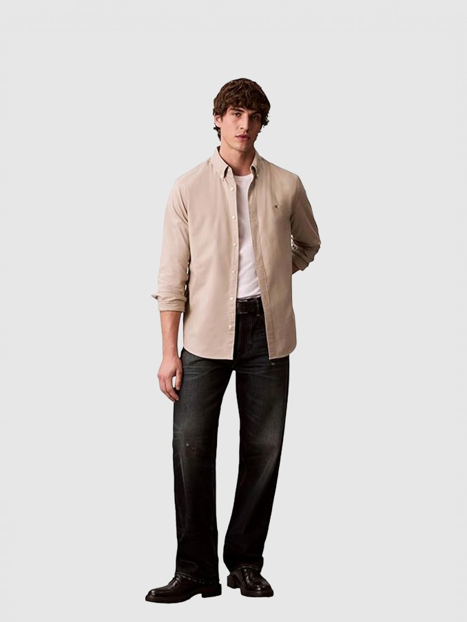 Shirt Man Beige Calvin Klein