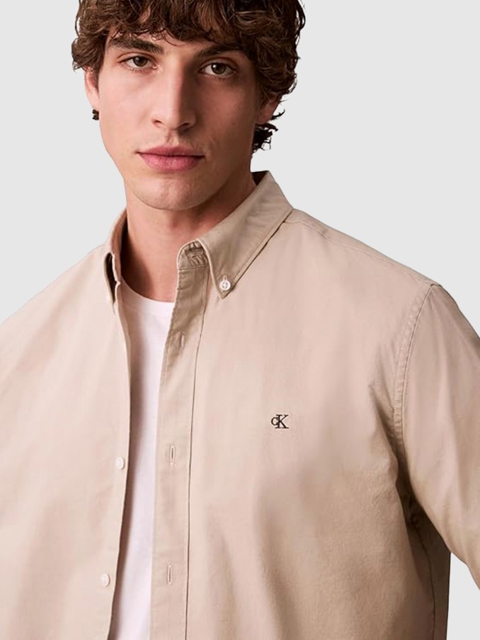 Shirt Man Beige Calvin Klein