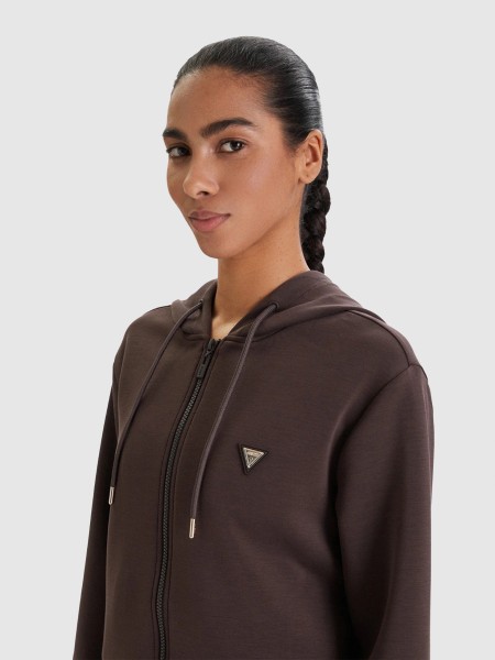 Casaco Guess Mulher Olympe Full Zip Hoodie Sweatsh