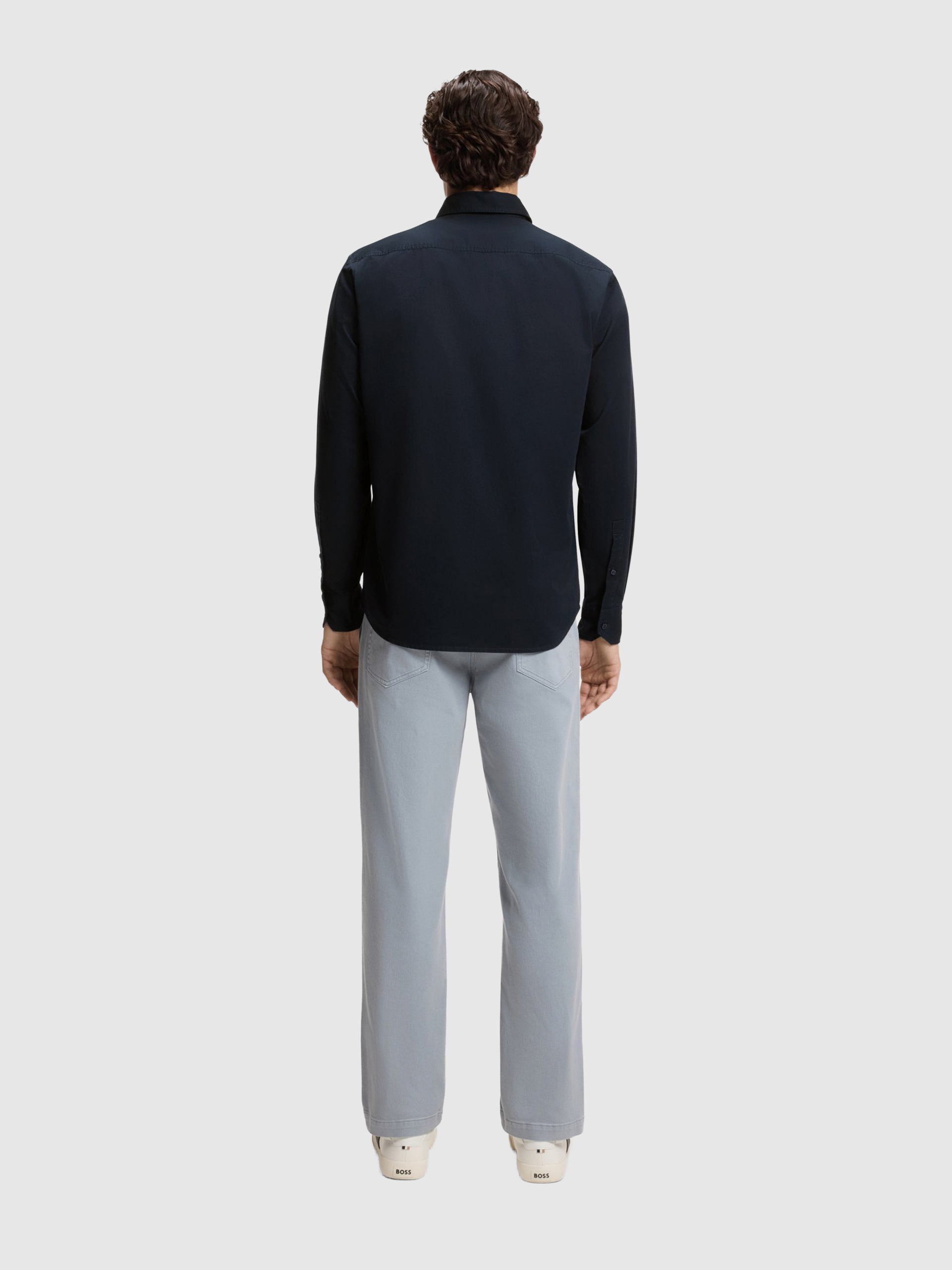 Shirt Man Navy Blue Boss