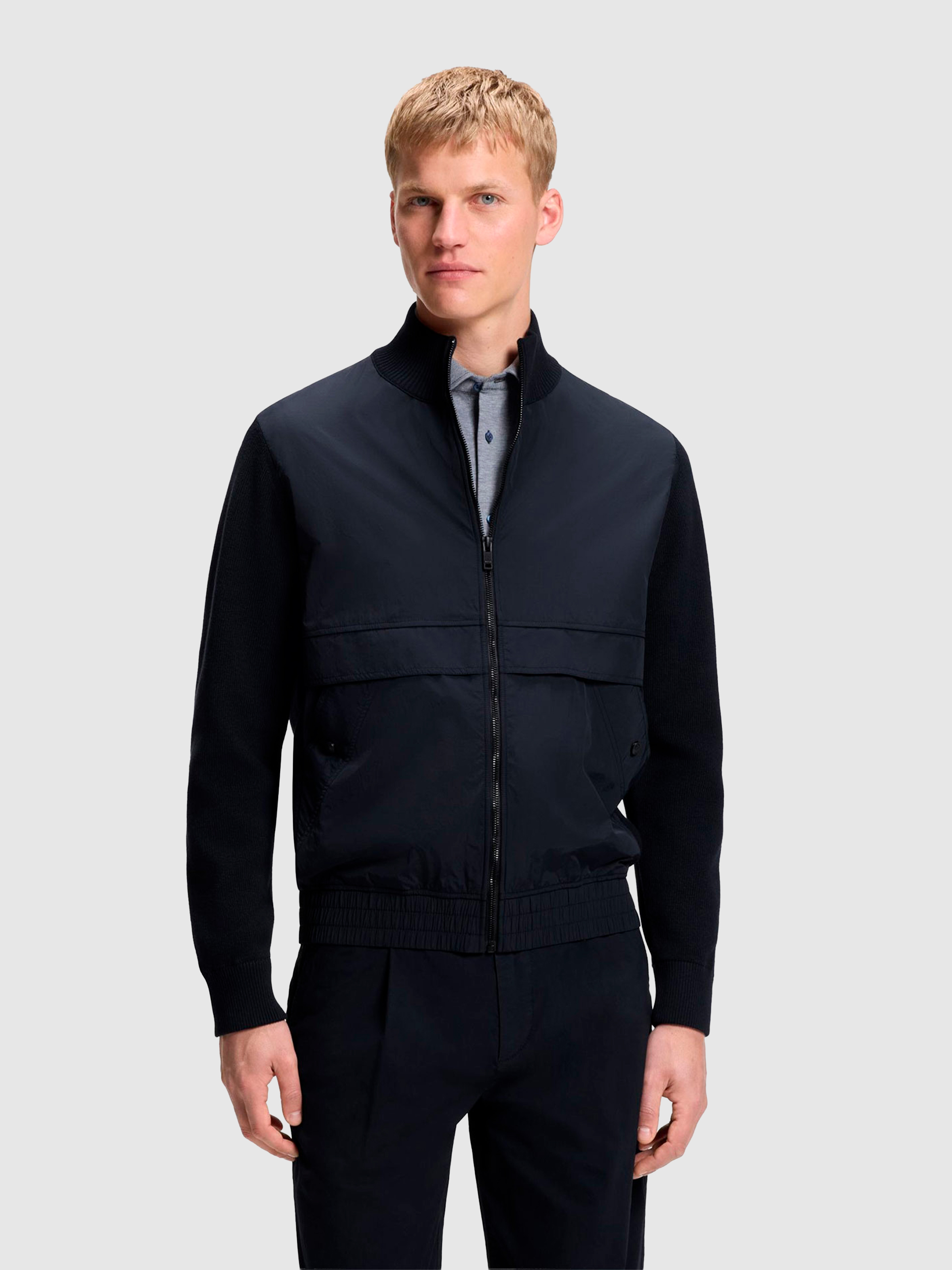 Jacket Man Navy Blue Boss