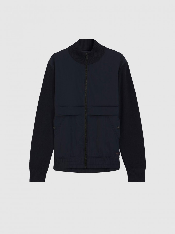 Jacket Man Navy Blue Boss