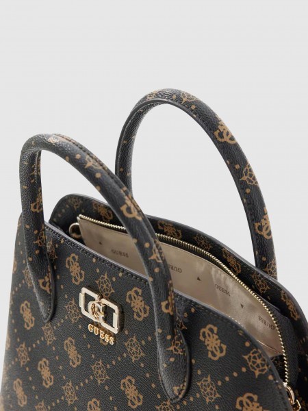 Mala Guess Mulher Emelie Logo 2 Comp Satchel
