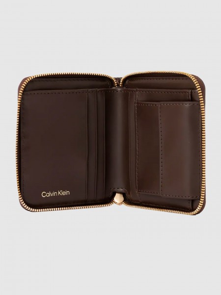 Carteira Calvin Klein Mulher Emblem Aop Square Zip Around