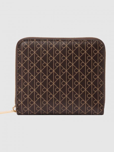 Carteira Calvin Klein Mulher Emblem Aop Square Zip Around